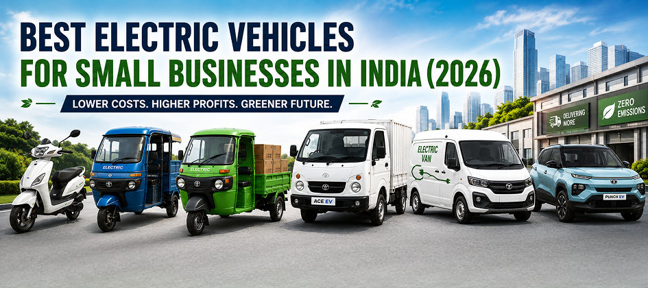 Best Electric Vehicles for Small Businesses in India (2026): Top EVs to Reduce Business Costs & Increase Profits
